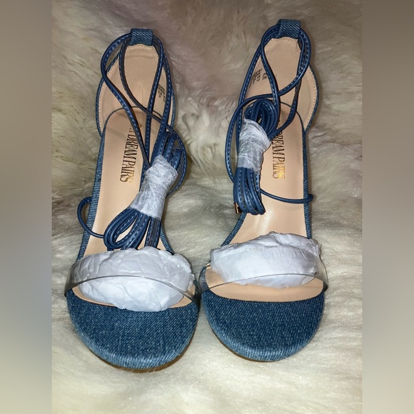 Lace Up Transparent Heel Sandal - Picture 5 of 9